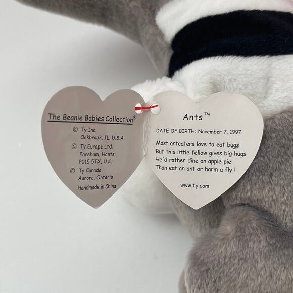 TY Beanie Babie Anteater "Ants" Birthdate November 7, 1997 - Picture 4 of 6